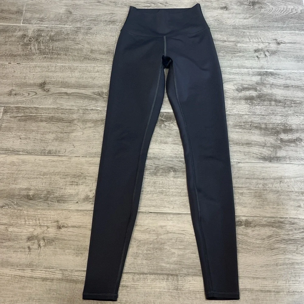 Alo Yoga Women's Airlift High Waist Dark Gray 7/8 Leggings Size XXS EUC